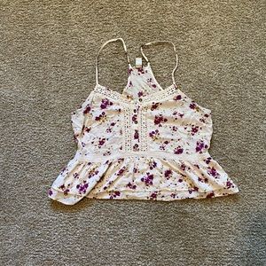 Floral cropped tank top